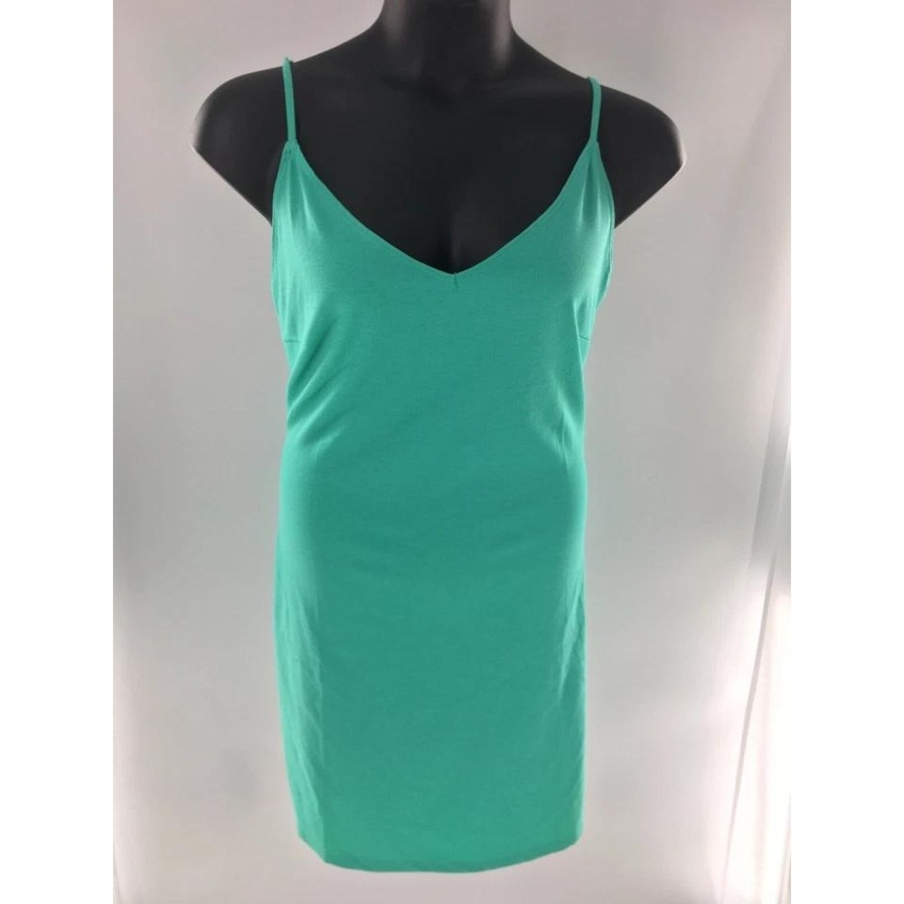 IRIS Women's Turquoise Spaghetti Strap V-Neck Casual Dress Size 3X